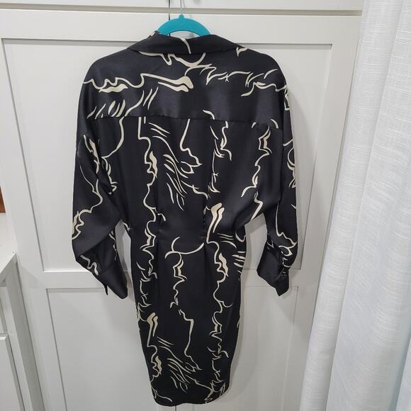 Zara Black and White Midi Dress - Picture 4 of 10